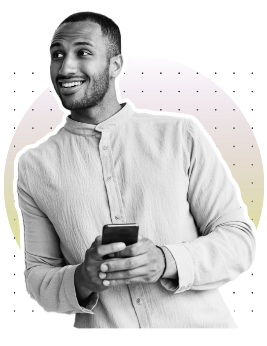 man on mobile
