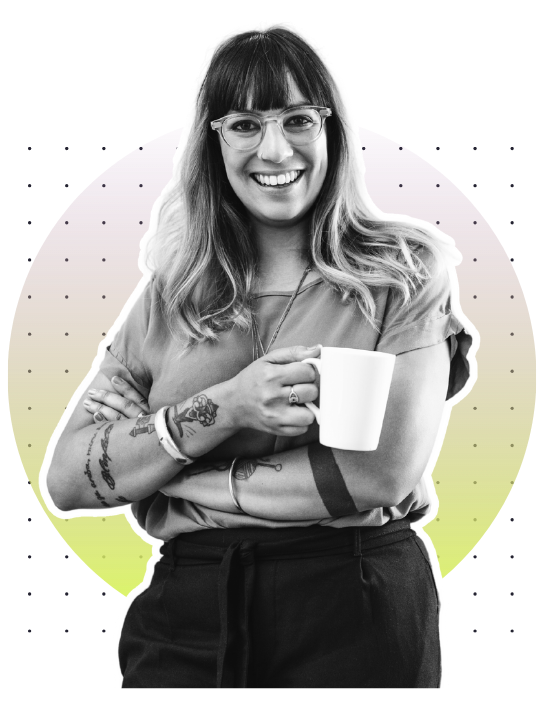 woman holding mug